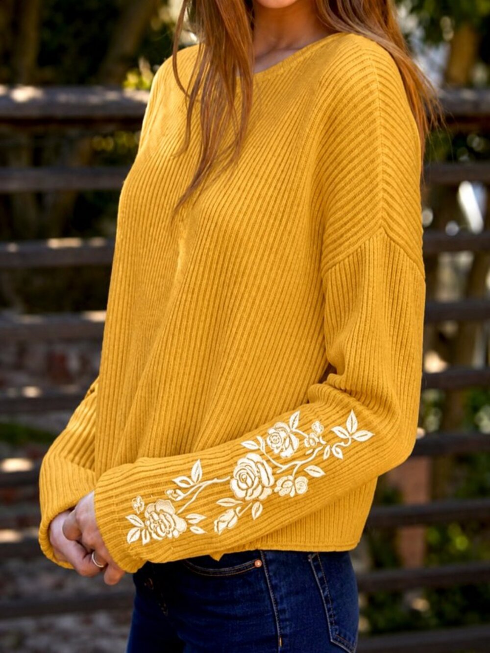 Pacsun LA Hearts Gold Mustard Yellow with White Embroidery